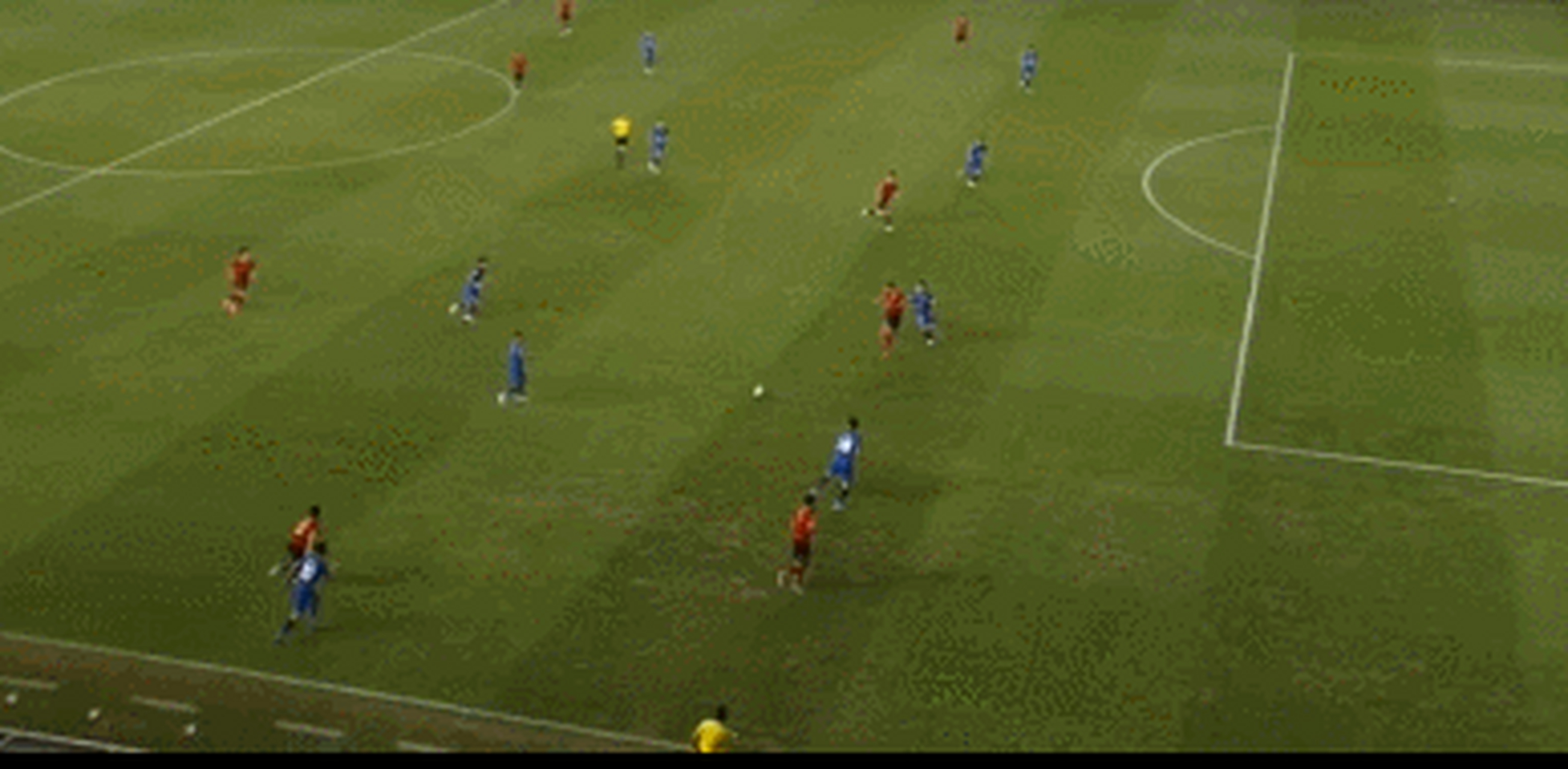 球员巧妙配合,完成劲爆进球 球员巧妙配合,完成劲爆进球